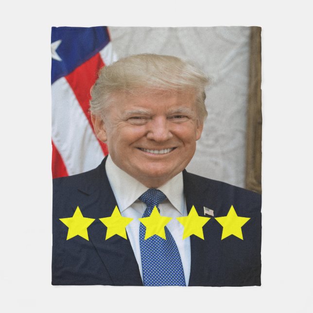 President Donald Trump Approval Rating Fleece Blanket (Front)