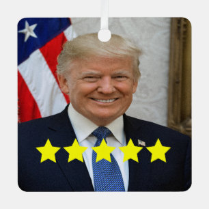 President Donald Trump Approval Rating Metal Tree Decoration