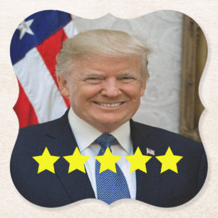 President Donald Trump Approval Rating Paper Coaster