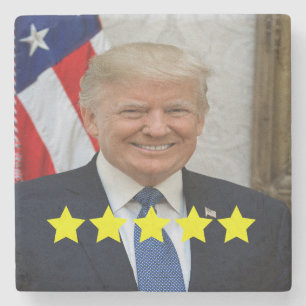 President Donald Trump Approval Rating Stone Coaster