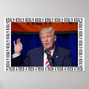 President Donald Trump "Bigly" Frame Poster