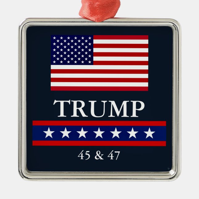 PRESIDENT DONALD TRUMP CHRISTMAS ORNAMENT (Front)