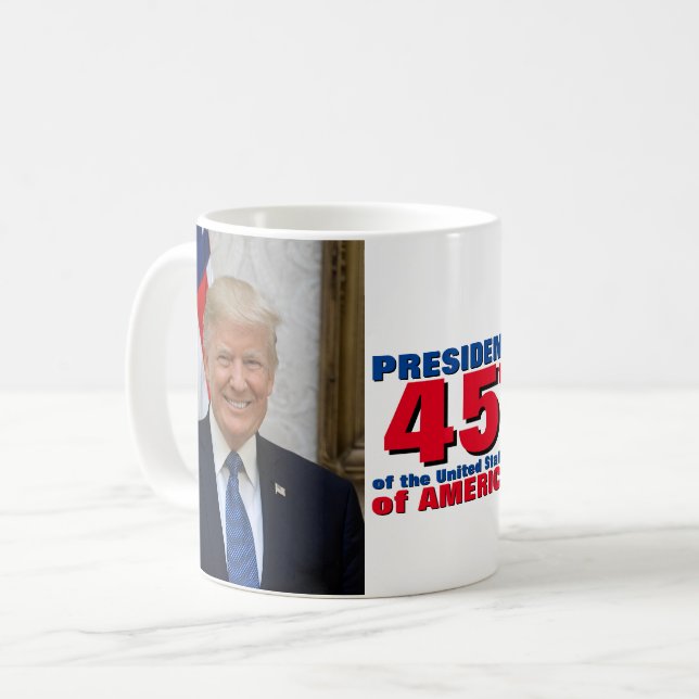 President Donald Trump Coffee Mug (Front Left)