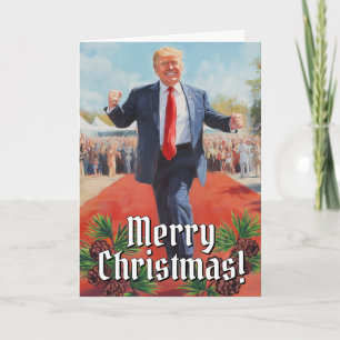 President Donald Trump Dance Funny Christmas 2024 Holiday Card