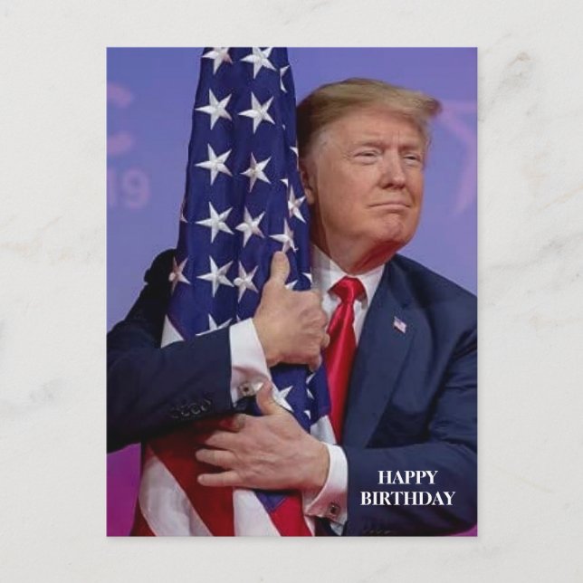 President Donald Trump Fans Postcard (Front)