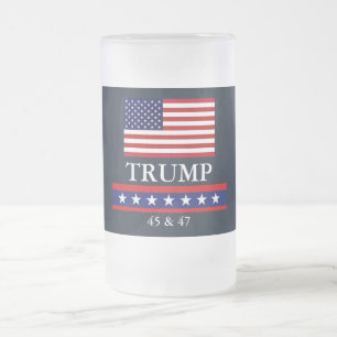 PRESIDENT DONALD TRUMP FROSTED GLASS MUG