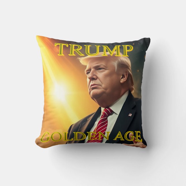 PRESIDENT DONALD TRUMP GOLDEN AGE CUSHION (Front)