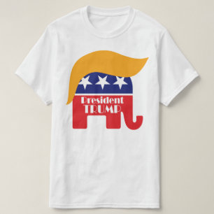 President Donald Trump - GOP Elephant Hair Logo T-Shirt