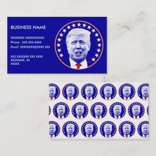President Donald Trump in Blue Business Card