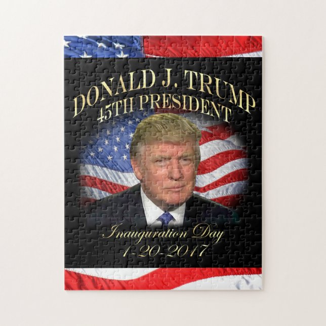 President Donald Trump Inauguration Commemorative Jigsaw Puzzle (Vertical)