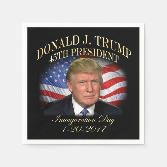 President Donald Trump Inauguration Commemorative Napkin (Front)