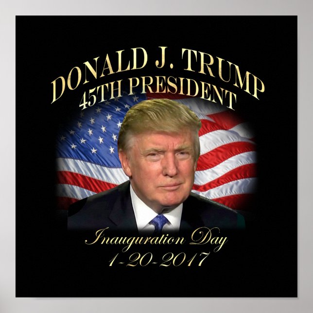 President Donald Trump Inauguration Commemorative Poster (Front)