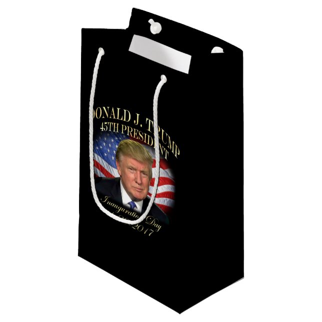 President Donald Trump Inauguration Commemorative Small Gift Bag (Front Angled)