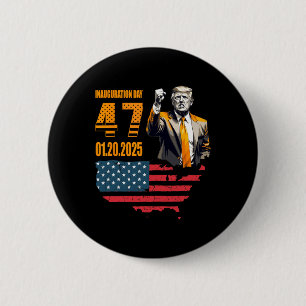 President Donald Trump Inauguration Day 2025 1 6 Cm Round Badge