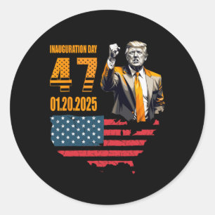 President Donald Trump Inauguration Day 2025 1 Classic Round Sticker