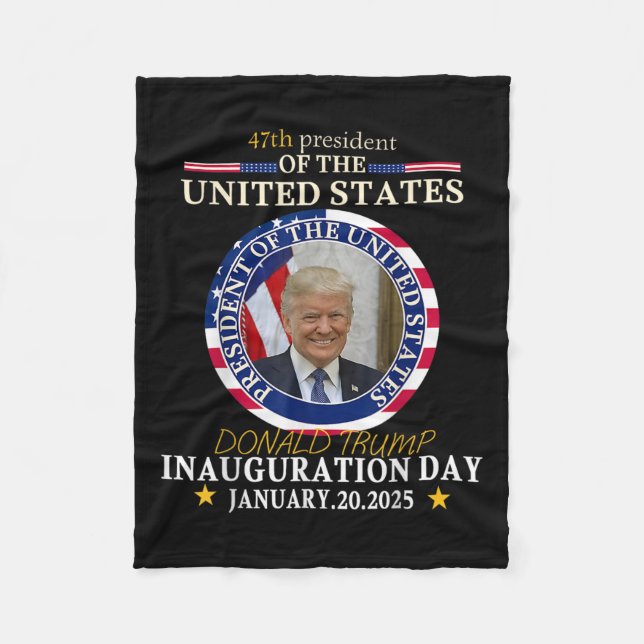 President Donald Trump Inauguration Day 2025 1  Fleece Blanket (Front)