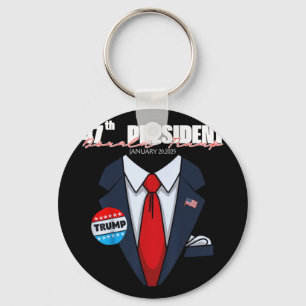 President Donald Trump Inauguration Day 2025 47th Key Ring