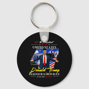 President Donald Trump Inauguration Day 2025 47th Key Ring