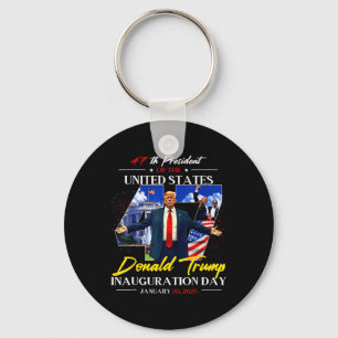 President Donald Trump Inauguration Day 2025 47th  Key Ring