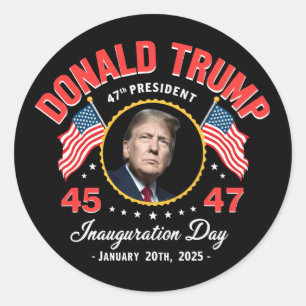 President Donald Trump Inauguration Day 2025 Classic Round Sticker
