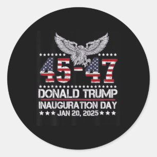 President Donald Trump Inauguration Day 2025 Memor Classic Round Sticker