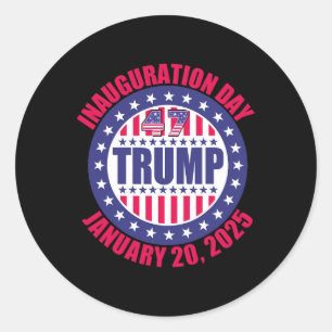 President Donald Trump Inauguration Day 2025 Memor Classic Round Sticker