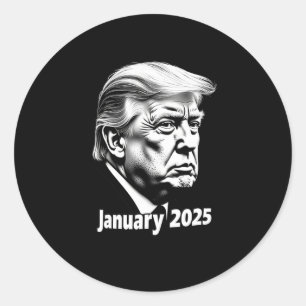 President Donald Trump Inauguration Day 2025 Memor Classic Round Sticker