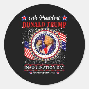 President Donald Trump Inauguration Day 2025 Memor Classic Round Sticker