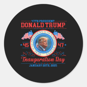 President Donald Trump Inauguration Day 2025 Memor Classic Round Sticker