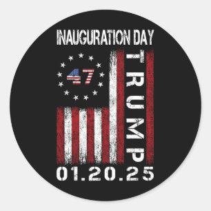 President Donald Trump Inauguration Day 2025 Memor Classic Round Sticker