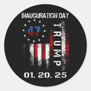 President Donald Trump Inauguration Day 2025 Memor Classic Round Sticker