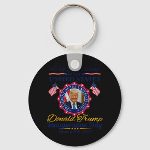 President Donald Trump Inauguration Day 2025 Memor Key Ring