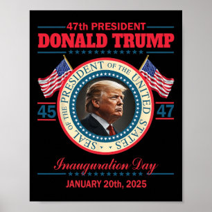 President Donald Trump Inauguration Day 2025 Memor Poster