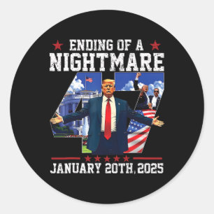 President Donald Trump Inauguration Day 2025 Uni A Classic Round Sticker