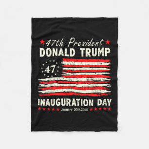 President Donald Trump Inauguration Day 2025 Vinta Fleece Blanket