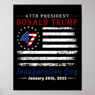 President Donald Trump Inauguration Day 2025 Vinta Poster