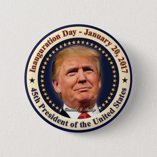 President Donald Trump Inauguration Day Souvenir 6 Cm Round Badge (Front)