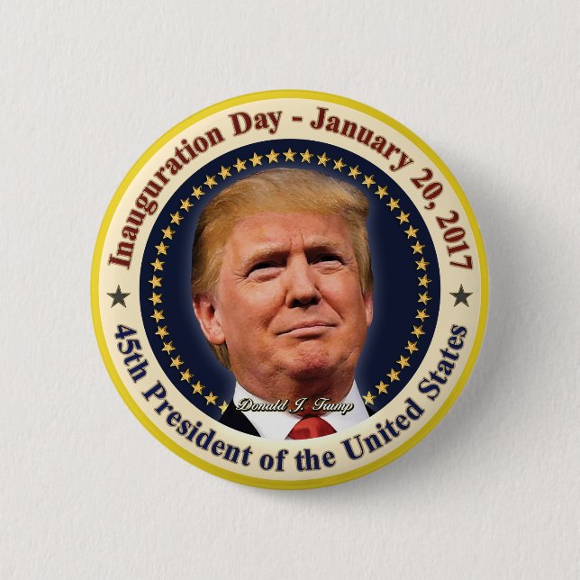 President Donald Trump Inauguration Day Souvenir 6 Cm Round Badge (Front)