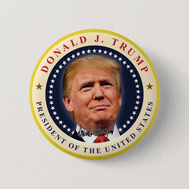 President Donald Trump Inauguration Souvenir 6 Cm Round Badge (Front)