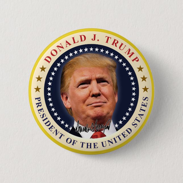 President Donald Trump Inauguration Souvenir 6 Cm Round Badge (Front)