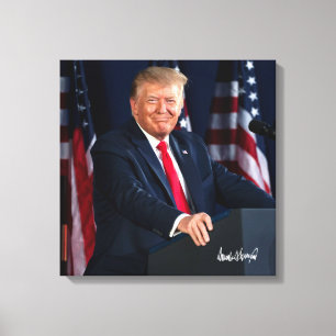 President Donald Trump July 4, 2020 & Sig Canvas Print