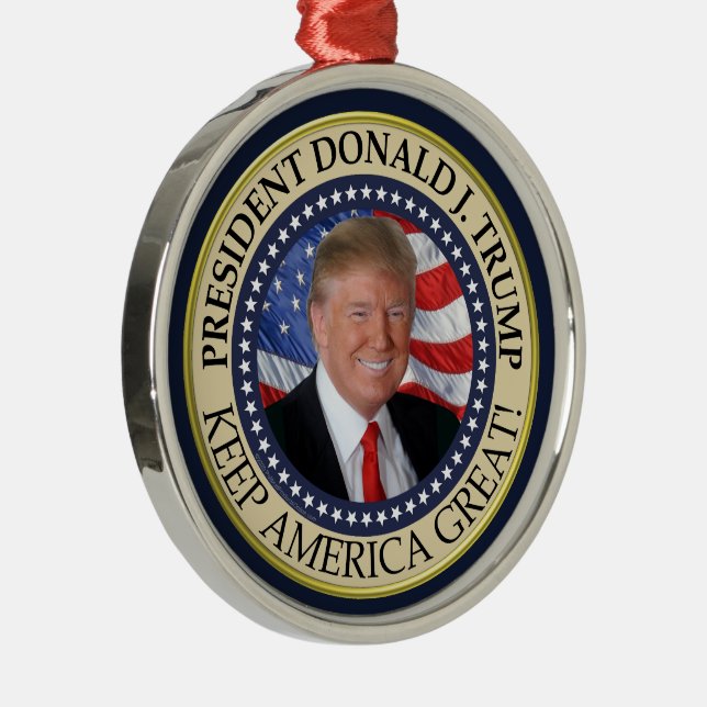 President Donald Trump Keep America Great Metal Tree Decoration (Right)