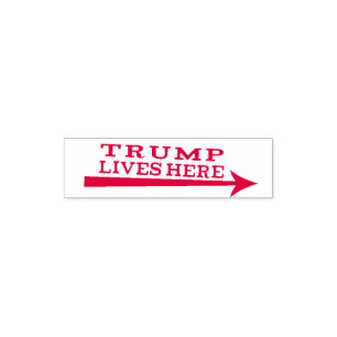President Donald Trump Lives Here Funny Stamp