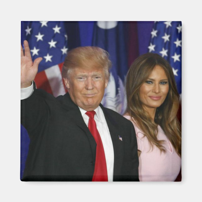 PRESIDENT DONALD TRUMP & MELANIA-2 MAGNET (Front)