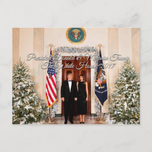 President Donald Trump & Melania Christmas 2017 Holiday Postcard