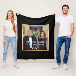 President Donald Trump & Melania Elegant 2020 Fleece Blanket