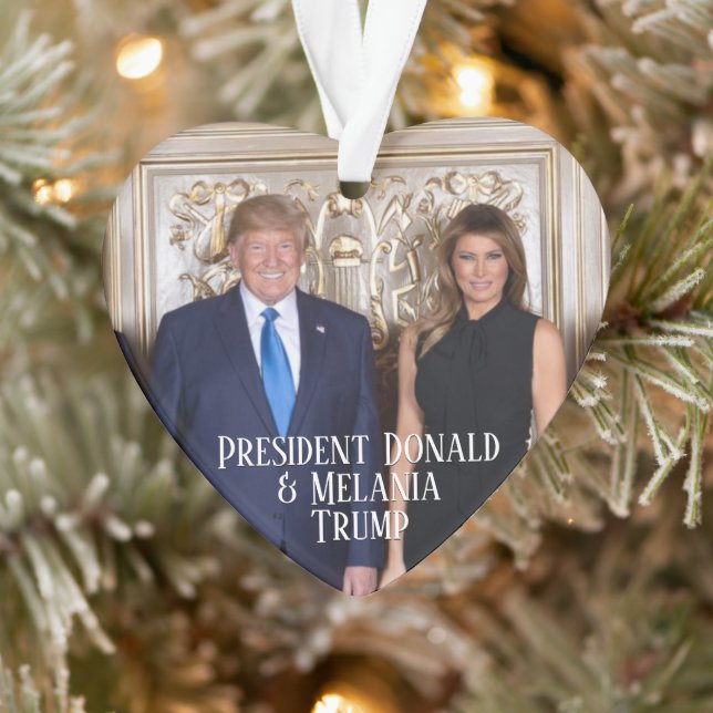 President Donald Trump & Melania Elegant Ornament (Tree)