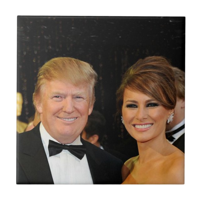 PRESIDENT DONALD TRUMP & MELANIA TILE (Front)