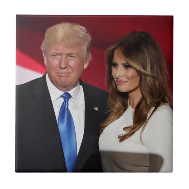 PRESIDENT DONALD TRUMP & MELANIA TILE (Front)