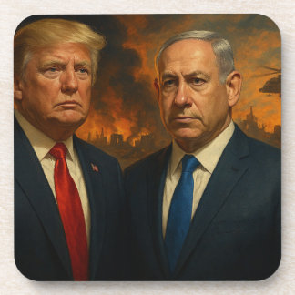 President Donald Trump & Netanyahu Keepsake Box Coaster